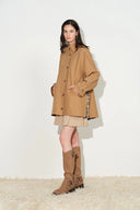 Merit Detachable Hood Check Panel Jacket