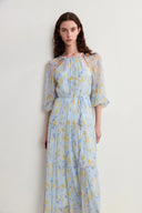 Mia Flora Dress in Crepe Georgette