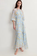 Mia Flora Dress in Crepe Georgette