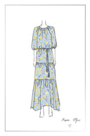 Mia Flora Dress in Crepe Georgette