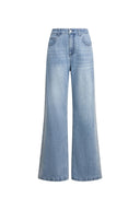 Mia Ombré Crystal Embellished Jeans in Cotton Denim