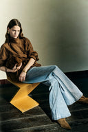 Mia Ombré Crystal Embellished Jeans in Cotton Denim