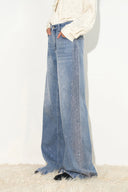 Mia Ombré Crystal Embellished Jeans in Cotton Denim