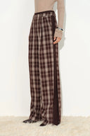 Minerva Contrast Panel Layered Waist Pants