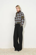 Bomber trapuntato a quadri reversibile Minka in misto cotone