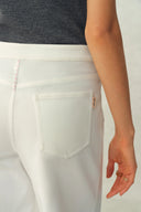 Mix Front Patch-Pocket Ankle Pants In Stretch Cotton Blend