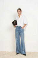 Monroe Silver Back Pocket Jeans in Cotton Denim