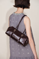 Monti East West Shoulder Bag in Oiled Waxed Top Grain Leather