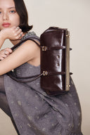 Monti East West Shoulder Bag in Oiled Waxed Top Grain Leather