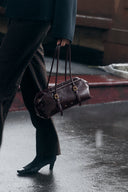 Monti East West Shoulder Bag in Oiled Waxed Top Grain Leather