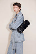 Monti East West Shoulder Bag in Oiled Waxed Top Grain Leather