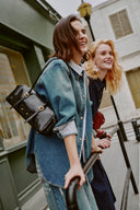 Monti East West Shoulder Bag in Oiled Waxed Top Grain Leather