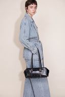 Monti East West Shoulder Bag in Oiled Waxed Top Grain Leather