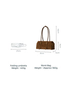 Monti East West Shoulder Bag in Suede Calfskin