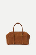 Monti Small Boston Bag in Suede