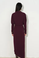 Munich Draped Layered Bodice Gigot Sleeve Dress