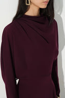 Munich Draped Layered Bodice Gigot Sleeve Dress
