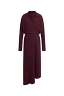 Munich Draped Layered Bodice Gigot Sleeve Dress