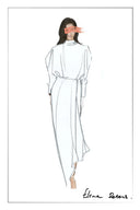 Munich Draped Layered Bodice Gigot Sleeve Dress