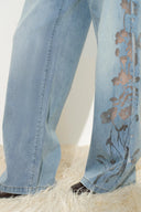Myla Burnout Mesh Jeans mit weitem Bein