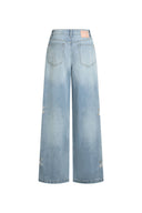 Myla Burnout Mesh Jeans mit weitem Bein