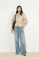 Myla Burnout Mesh Jeans mit weitem Bein