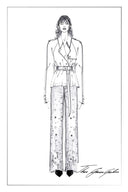 Nia Hand Studded Fringed Straight Leg Jeans
