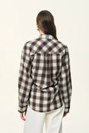 Nicole's Two Way Plaid Shirt in  Lyocell Merino Wool Blend