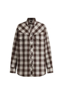 Nicole's Two Way Plaid Shirt in  Lyocell Merino Wool Blend