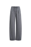 Norma graue Hose mit Kordelzug und geschwungenem Bein