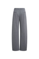 Norma graue Hose mit Kordelzug und geschwungenem Bein