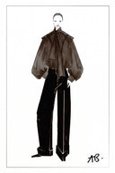 Oria Scarf Tie Bubble Hem Cropped Jacket in Wool Blend