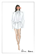 Paris Ruched Shimmering Polka Dots Dress