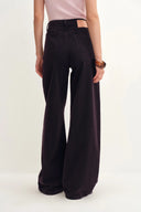 Paz Reddish Black Baggy Washed Jeans in Cotton Denim