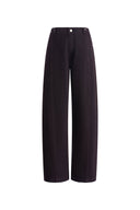 Paz Reddish Black Baggy Washed Jeans in Cotton Denim
