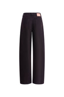 Paz Reddish Black Baggy Washed Jeans in Cotton Denim