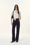 Paz Reddish Black Baggy Washed Jeans in Cotton Denim