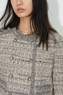 Pensée Zweireihige Jacke aus Lurex-Tweed