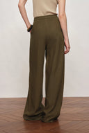 Pantalon large Perla à cordon et perlé en chanvre