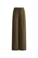 Pantalon large Perla à cordon et perlé en chanvre