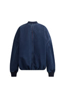 Quinn Denim Bomber Jacket in Lightweight Plain-Weave Denim