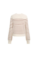 Rhea Striped Henley Sweater in Wool Blend