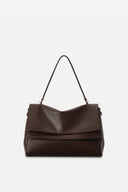 Rialto Double Flap Handbag in Calfskin Leather