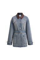 Romy-Barnjacke mit Gürtel aus Baumwolldenim