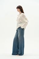 Sally Knit Sweater in Angora Mohair