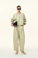 Sana Parachute Bomber Jacket in Cotton Nylon Blend