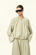 Sana Parachute Bomber Jacket in Cotton Nylon Blend