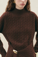 Sephina Wickelpullover aus einer Woll-Kaschmir-Mischung