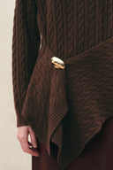 Sephina Wickelpullover aus einer Woll-Kaschmir-Mischung