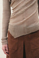 Severine Runched Sheer Top